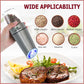 InRaun Gravity Electric Salt and Pepper Grinder Set, Stainless Steel Pepper and Salt Mills Shakers, Adjustable Coarseness, Battery Powered with LED Light, One Hand Automatic Operation, Silver (2Psc)
