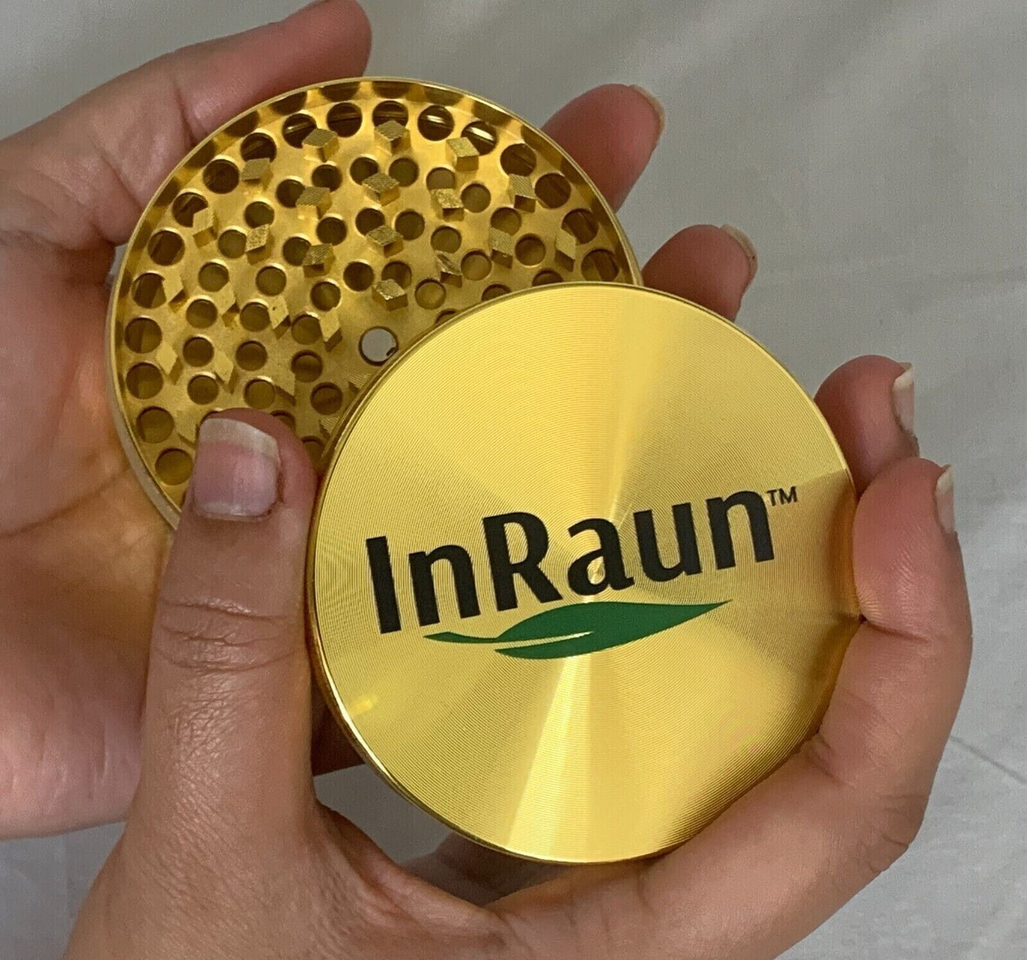 InRaun Large 3.0" inch 4-Piece 2-in-1 Metal Herb/Spice Grinder 90 Sharp Teeth